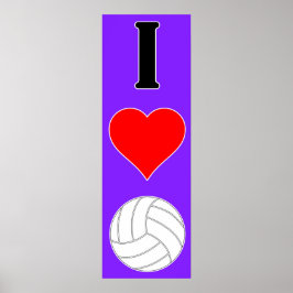 I Liebe Volleyball / I Herz Volleyball Poster