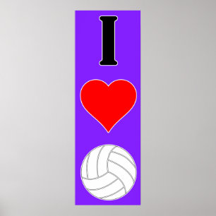 I Liebe Volleyball / I Herz Volleyball Poster