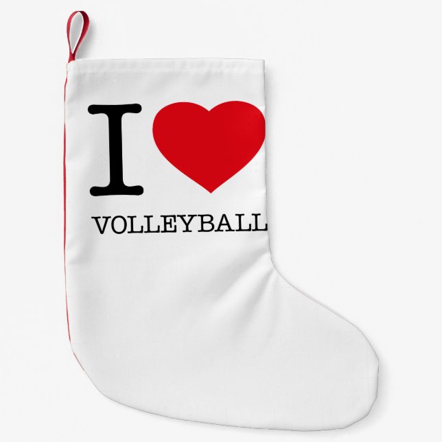 I LIEBE VOLLEYBALL KLEINER WEIHNACHTSSTRUMPF (Vorderseite)