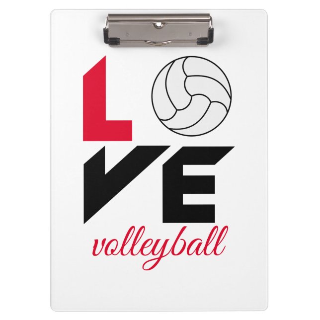 I Liebe Volleyball Klemmbrett (Vorderseite)