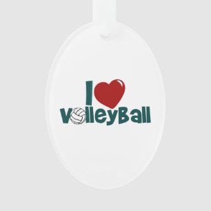 I Liebe-Volleyball Ornament