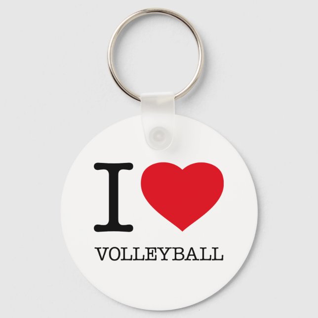 I LIEBE VOLLEYBALL SCHLÜSSELANHÄNGER (Vorderseite)