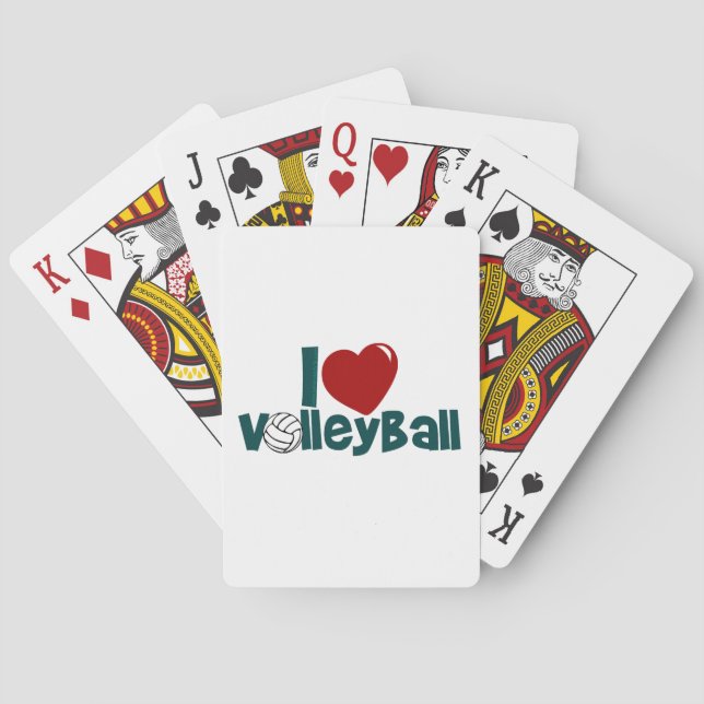 I Liebe Volleyball Spielkarten (Rückseite)