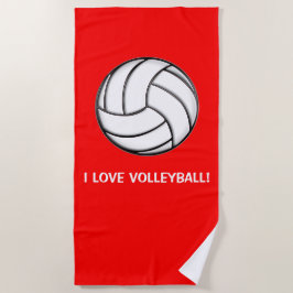 I Liebe-Volleyball! Strandtuch