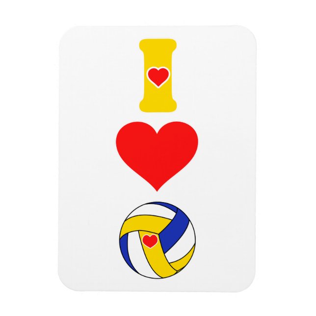 I Liebe Volleyballmagnet Magnet (Vertikal)