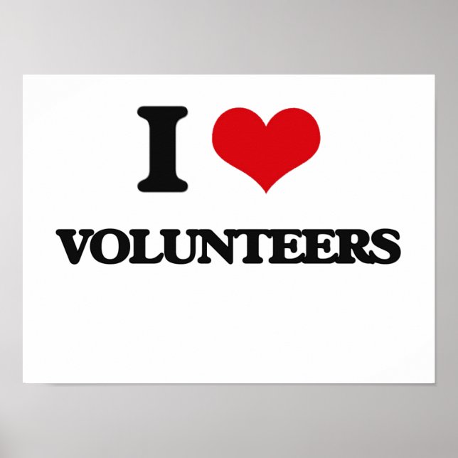 I Liebe Volunteers Poster (Vorne)