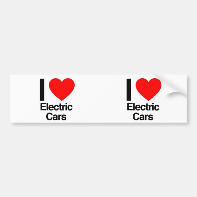 i Liebe von Elektrofahrzeugen Autoaufkleber (Vorne)