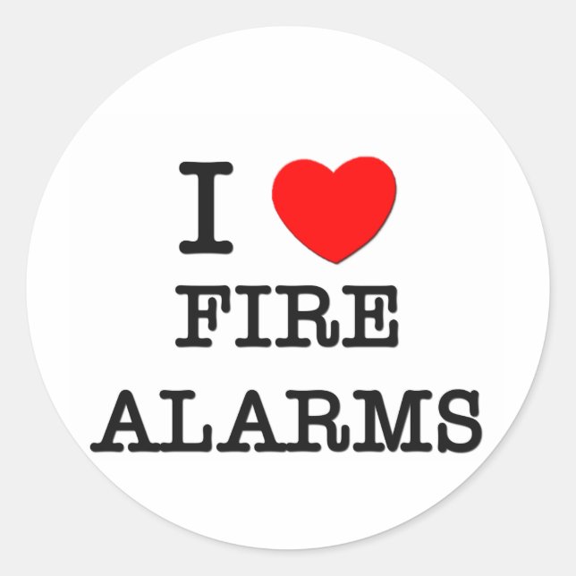 I Liebe von Feueranzeigen Runder Aufkleber (Vorderseite)