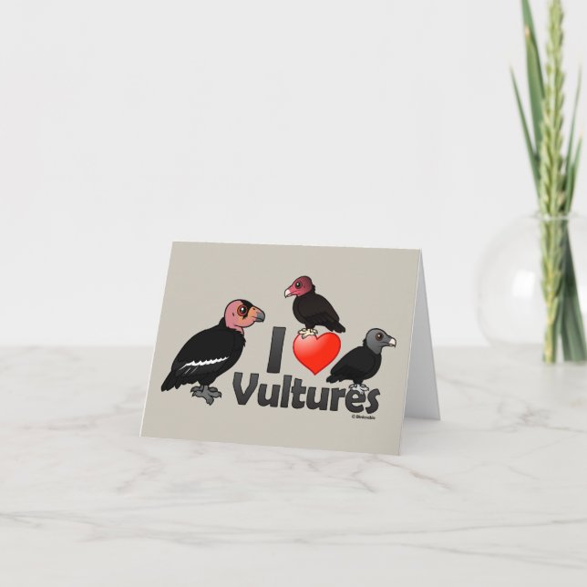 I Liebe Vultures (Nordamerika) Karte (Vorderseite)