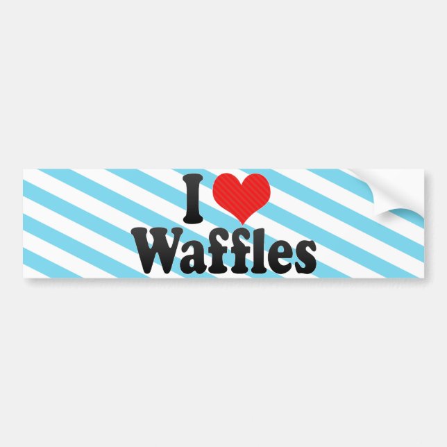 I Liebe-Waffeln Autoaufkleber (Vorne)