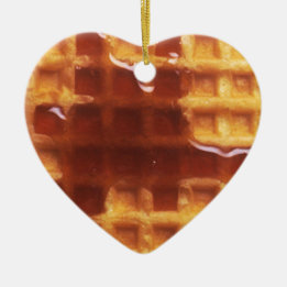 I Liebe Waffeln Keramik Ornament