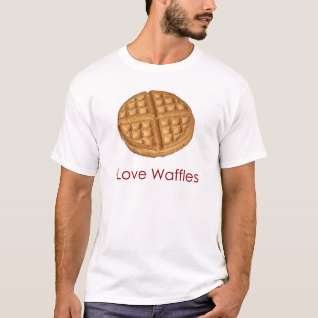 I Liebe-Waffeln T-Shirt (Vorderseite)