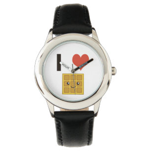 I Liebe Waffles Armbanduhr