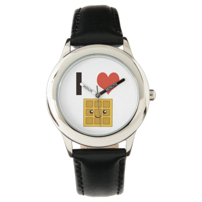 I Liebe Waffles Armbanduhr (Vorderseite)