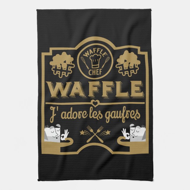 I Liebe Waffles Geschirrtuch (Vertikal)