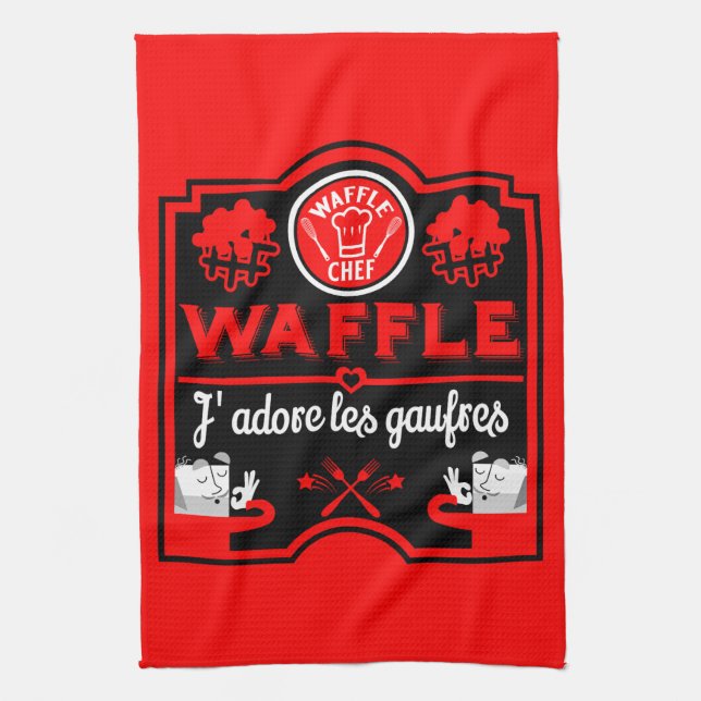 I Liebe Waffles Geschirrtuch (Vertikal)