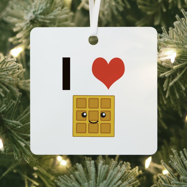 I Liebe Waffles Ornament Aus Metall (InSitu)