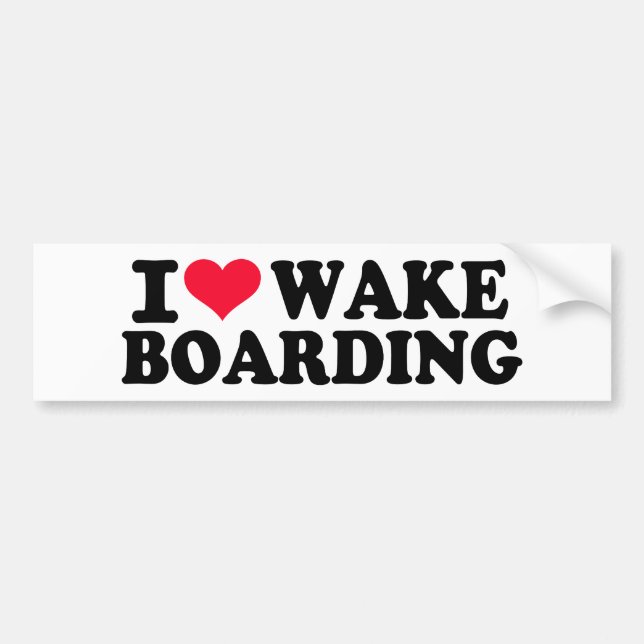I Liebe Wakeboarding Autoaufkleber (Vorne)