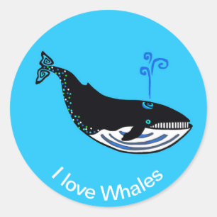 I Liebe WALES - Natur - Ökologie - Blau Runder Aufkleber