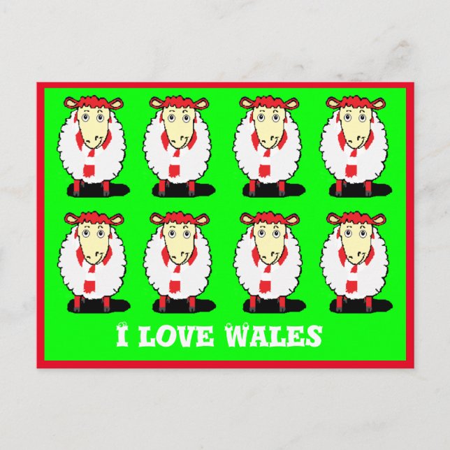 I Liebe Wales Postkarte (Vorderseite)