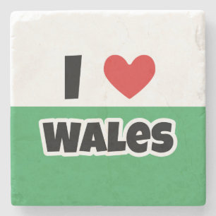 I Liebe Wales Steinuntersetzer