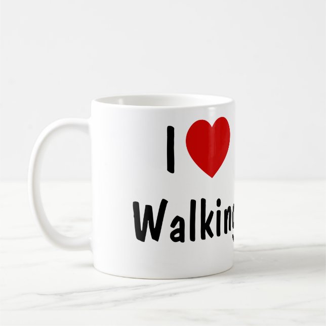 I Liebe Walking Kaffeetasse (Links)