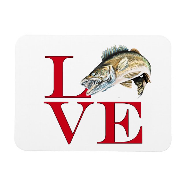 I Liebe Walleye Magnet (Horizontal)