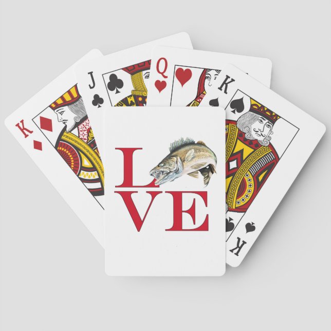I Liebe Walleye Spielkarten (Rückseite)