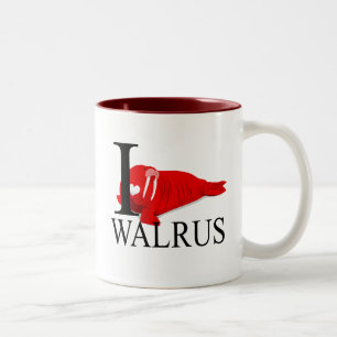 I Liebe-Walross-Tassen Zweifarbige Tasse