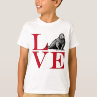 I Liebe-Walrosse - hellfarbiges T-Shirt