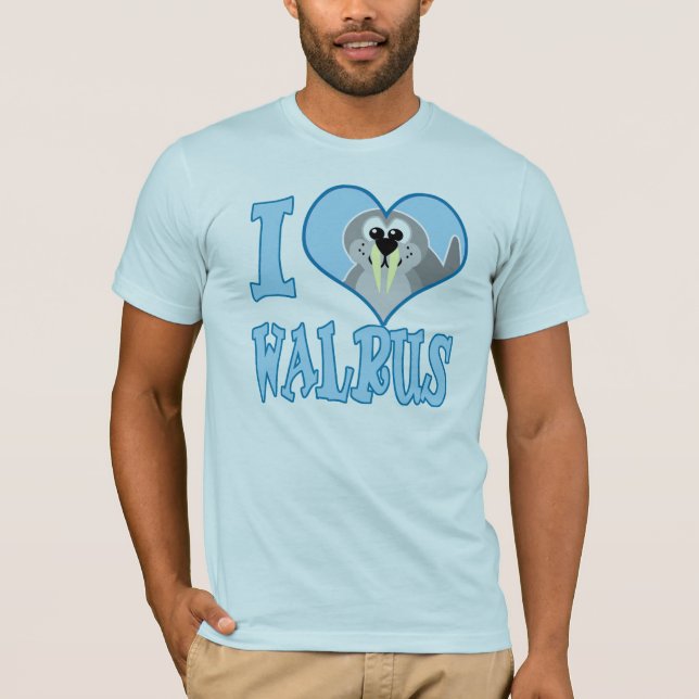 I Liebe Walrus T-Shirt (Vorderseite)