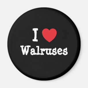 I Liebe Walruses Herz kundenspezifisch personalisi Magnet