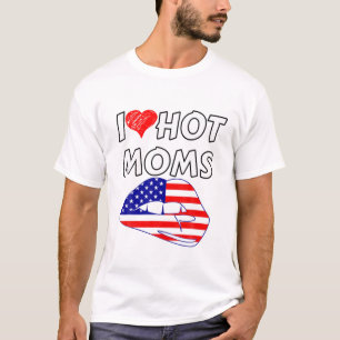 I Liebe Warme Mamas T Funny Red Heart Liebe Mamas T-Shirt