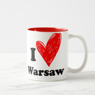 I Liebe Warsaw Zweifarbige Tasse