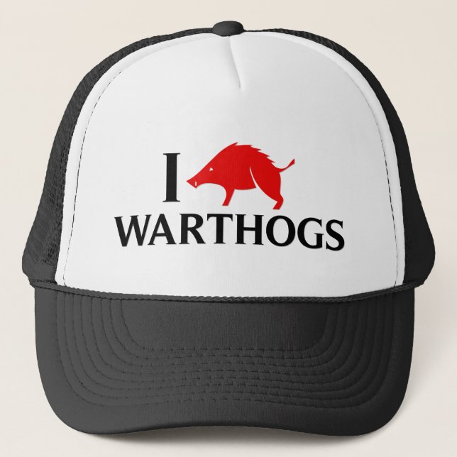 I Liebe Warthogs Truckerkappe (Vorderseite)