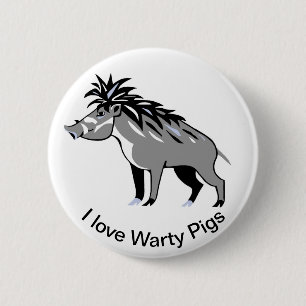 I Liebe Warty PIGS - Warthos - Wildtiere - Button