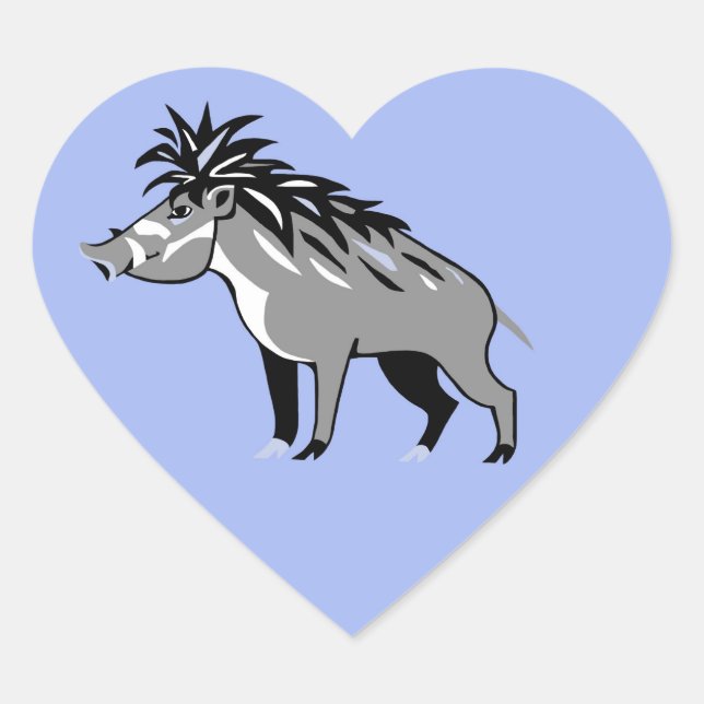 I Liebe Warty PIGS - Wildlife - Nature - Herz-Aufkleber (Vorderseite)