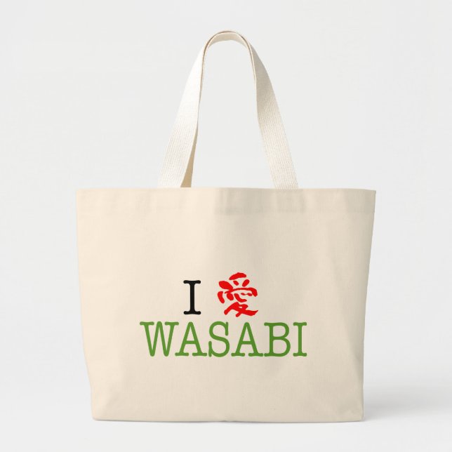 I Liebe Wasabi Jumbo Stoffbeutel (Vorne)