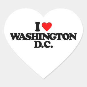I LIEBE-WASHINGTON-DC Herz-Aufkleber