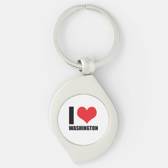 I Liebe Washington Schlüsselanhänger (Vorderseite)