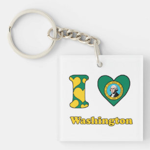 I Liebe Washington Schlüsselanhänger