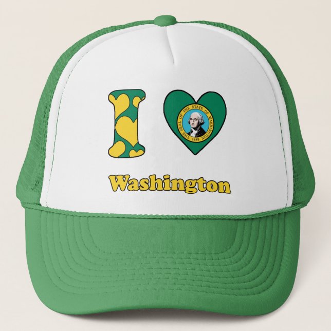 I Liebe Washington Truckerkappe (Vorderseite)