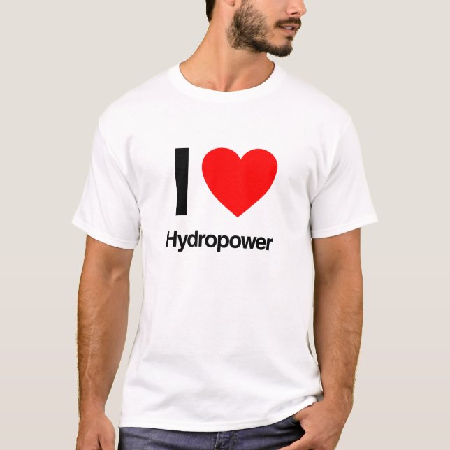 i Liebe Wasserkraft T-Shirt (Vorderseite)