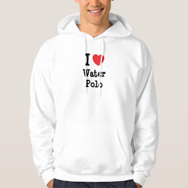 I Liebe Water Polo Herz Brauch personalisiert (Vorderseite)
