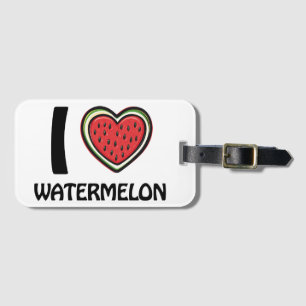 I Liebe Watermelon Gepäckanhänger
