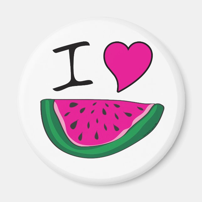 I Liebe Watermelon Magnet (Vorne)