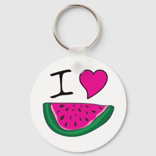 I Liebe Watermelon Schlüsselanhänger