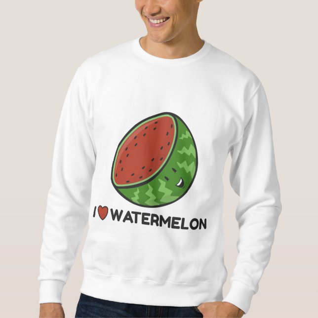 I Liebe Watermelon Sweatshirt (Vorderseite)