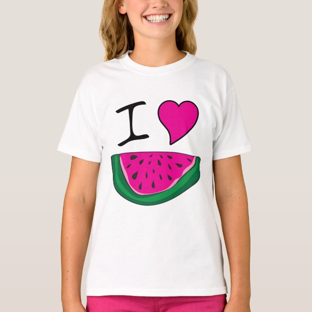 I Liebe Watermelon T-Shirt (Vorderseite)