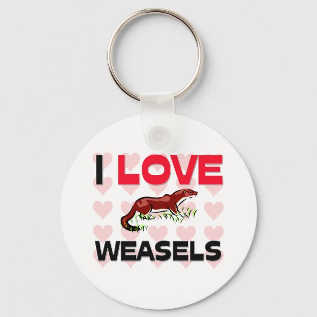 I Liebe Weasels Schlüsselanhänger (Vorderseite)